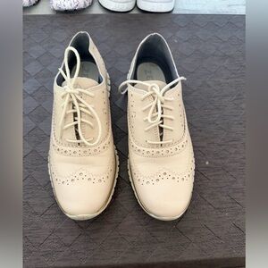 Cole Haan Women's Cream Wingtip Oxfords